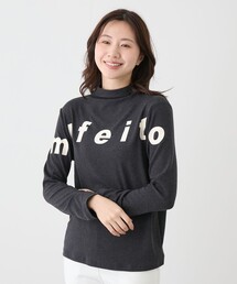ロゴ入りボトルネックプルオーバー