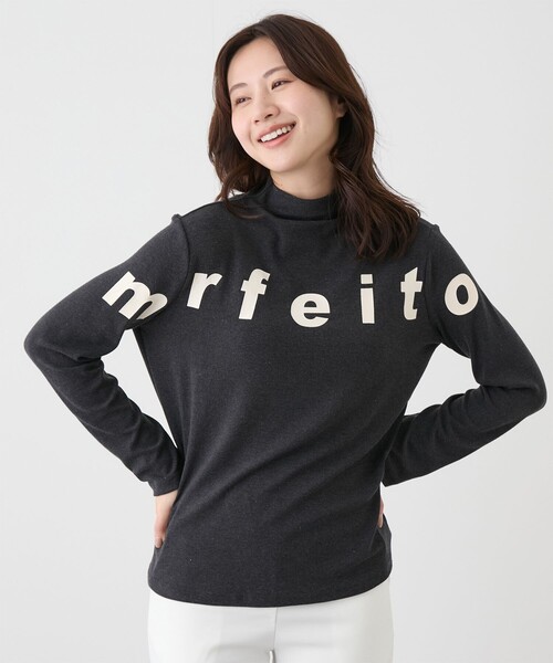Jayro（ジャイロ）の「ロゴ入りボトルネックプルオーバー（Tシャツ/カットソー・レディース・チャコールグレー/グレー/ブラック/ホワイト系その他/レッド・FREE）」の6枚目の写真
