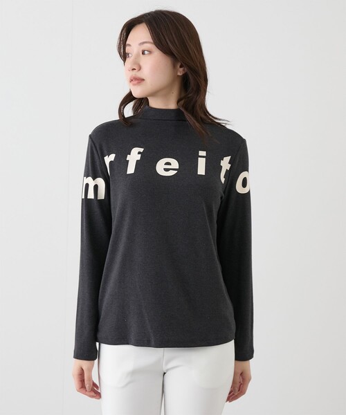 Jayro（ジャイロ）の「ロゴ入りボトルネックプルオーバー（Tシャツ/カットソー・レディース・チャコールグレー/グレー/ブラック/ホワイト系その他/レッド・FREE）」の7枚目の写真
