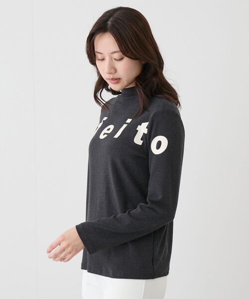 Jayro（ジャイロ）の「ロゴ入りボトルネックプルオーバー（Tシャツ/カットソー・レディース・チャコールグレー/グレー/ブラック/ホワイト系その他/レッド・FREE）」の8枚目の写真