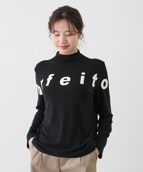 セール】ロゴ入りボトルネックプルオーバー（Tシャツ/カットソー