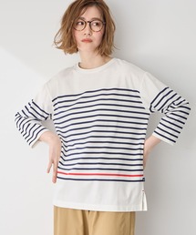 【接触冷感・UVカット】オーガニックコットンボーダーTシャツ