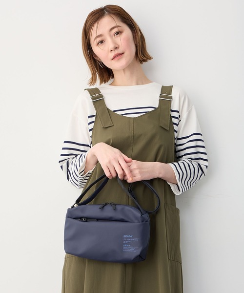 Petit Honfleur（プチオンフルール）の「【接触冷感・UVカット】オーガニックコットンボーダーTシャツ（Tシャツ/カットソー・レディース・ネイビー/ホワイト・M/L）」の4枚目の写真