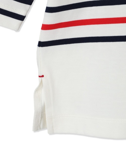Petit Honfleur（プチオンフルール）の「【接触冷感・UVカット】オーガニックコットンボーダーTシャツ（Tシャツ/カットソー・レディース・ネイビー/ホワイト・M/L）」の17枚目の写真