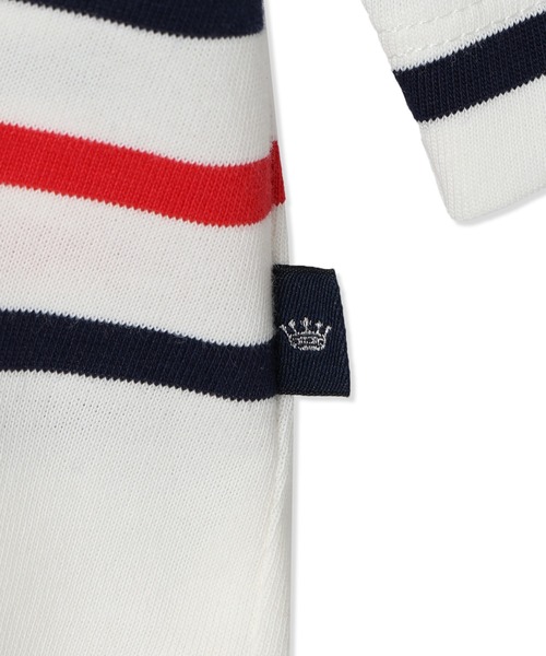 Petit Honfleur（プチオンフルール）の「【接触冷感・UVカット】オーガニックコットンボーダーTシャツ（Tシャツ/カットソー・レディース・ネイビー/ホワイト・M/L）」の18枚目の写真