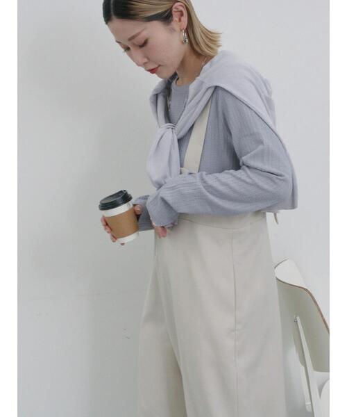 Samansa Mos2 blue(サマンサモスモスブルー)の「フロントジップサロペット(その他パンツ・レディース・キナリ/ネイビー/ブラック・F)」の18枚目の写真