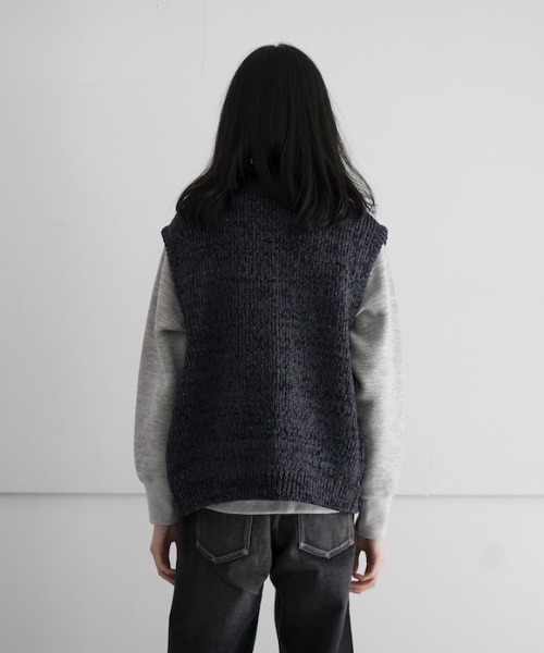 セール】ENCOMING KNITTED TWO POCKET VEST（ベスト）｜ENCOMING