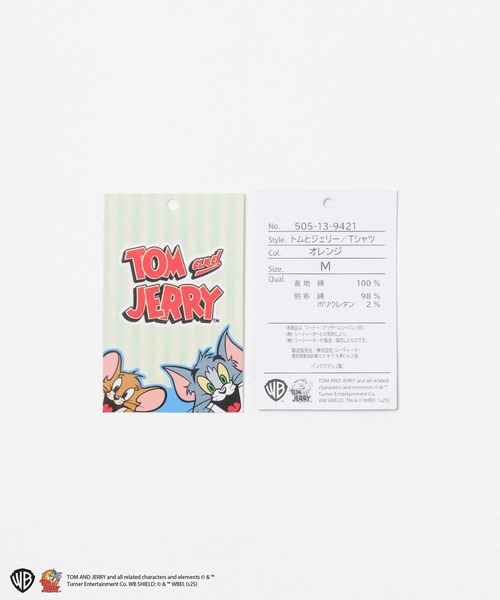 Honeys(ハニーズ)の「トムとジェリー/Tシャツ(Tシャツ/カットソー・レディース・ホワイト/オートミール/オレンジ/スミクロ/ミント・L/LL/M/S)」の7枚目の写真
