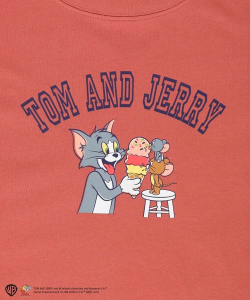 Honeys(ハニーズ)の「トムとジェリー/Tシャツ(Tシャツ/カットソー・レディース・ホワイト/オートミール/オレンジ/スミクロ/ミント・L/LL/M/S)」の12枚目の写真