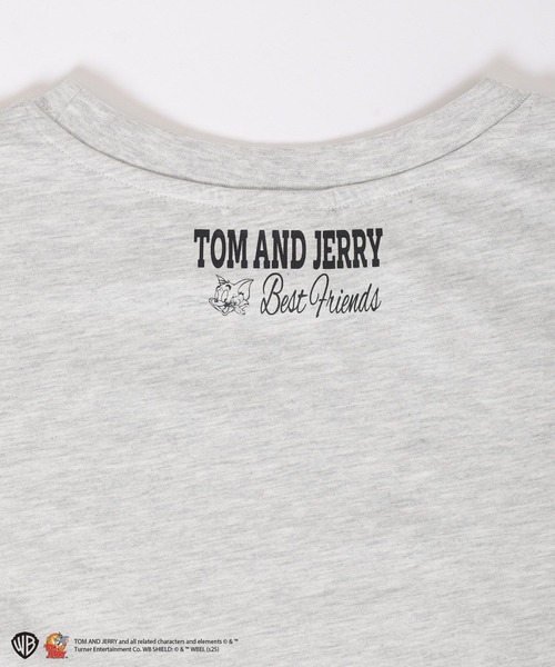 Honeys(ハニーズ)の「トムとジェリー/Tシャツ(Tシャツ/カットソー・レディース・ホワイト/オートミール/オレンジ/スミクロ/ミント・L/LL/M/S)」の19枚目の写真