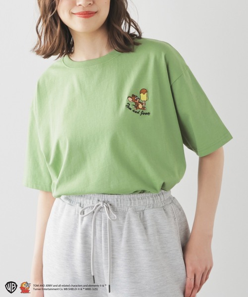 Honeys(ハニーズ)の「トムとジェリー/Tシャツ(Tシャツ/カットソー・レディース・ホワイト/オートミール/オレンジ/スミクロ/ミント・L/LL/M/S)」の20枚目の写真