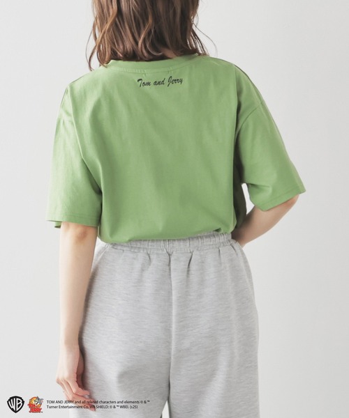 Honeys(ハニーズ)の「トムとジェリー/Tシャツ(Tシャツ/カットソー・レディース・ホワイト/オートミール/オレンジ/スミクロ/ミント・L/LL/M/S)」の21枚目の写真
