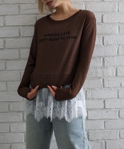 SpRay（スプレイ）の「裾レースレイヤードキャミソール（キャミソール・レディース・ホワイト/ブラック・FREE）」の10枚目の写真