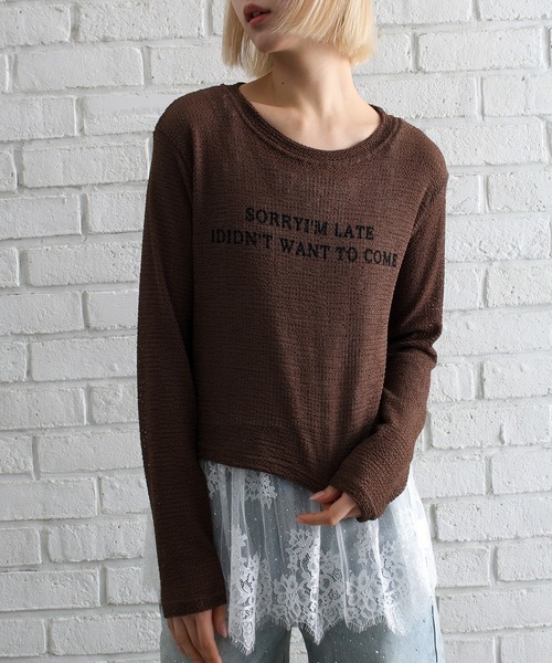 SpRay（スプレイ）の「裾レースレイヤードキャミソール（キャミソール・レディース・ホワイト/ブラック・FREE）」の9枚目の写真