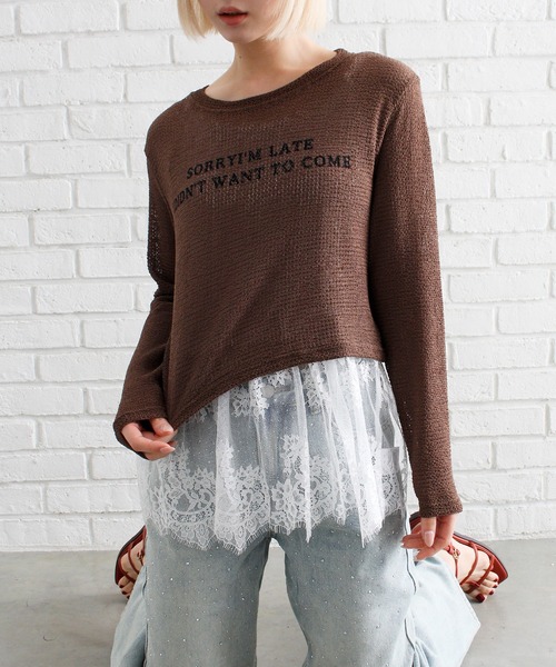 SpRay（スプレイ）の「裾レースレイヤードキャミソール（キャミソール・レディース・ホワイト/ブラック・FREE）」の5枚目の写真