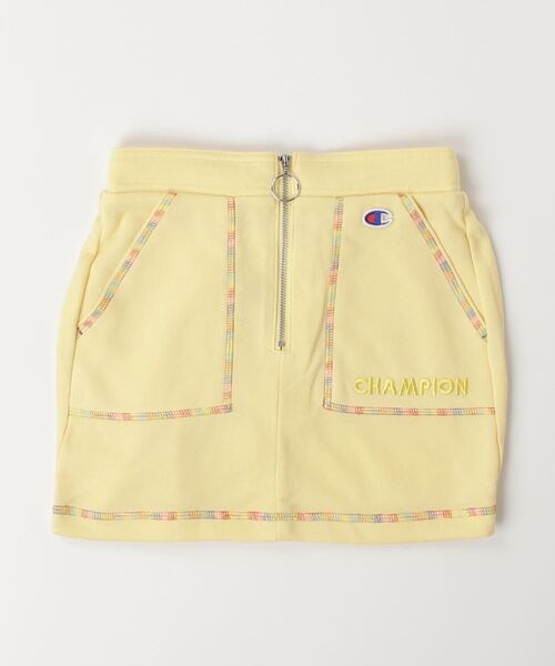 Champion(チャンピオン)の「チャンピオン チャンピオン ミニスカート_Champion MINI SKIRT(スカート・キッズ・イエロー/サックスブルー/アイボリー・100cm/110cm/120cm/130cm/140cm/150cm/160cm)」の1枚目の写真