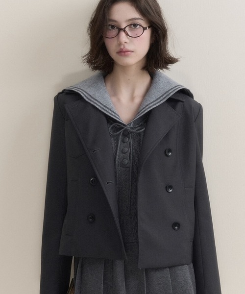 SOWA ワンピース 胸元ビジューの裾レースニットワンピース（ワンピース）｜Sawa a