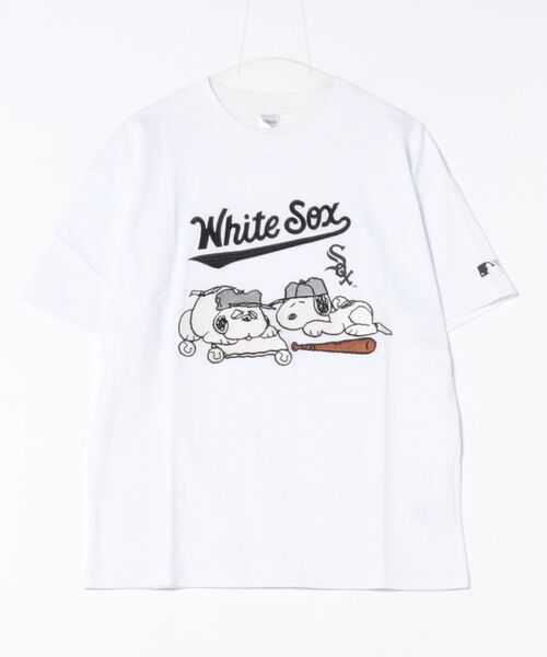 MLB(メジャーリーグベースボール)の「【PEANUTS×MLB】オリジナルデザイン Tシャツ ヤンキース ドジャース カブス(Tシャツ/カットソー・メンズ・ブラック系その他3/ホワイト系その他2/ホワイト系その他3/パープル系その他/ベージュ系その他/ホワイト系その他/ブルー系その他2/ホワイト系その他5/ブルー系その他4/ホワイト系その他4/パープル系その他5/ベージュ系その他6/ブラック系その他6/ブラック系1/ベージュ系/ホワイト系1/ベージュ系その他7/ブラック系その他7/ブルー系・MEDIUM/X-LARGE/LARGE)」の6枚目の写真