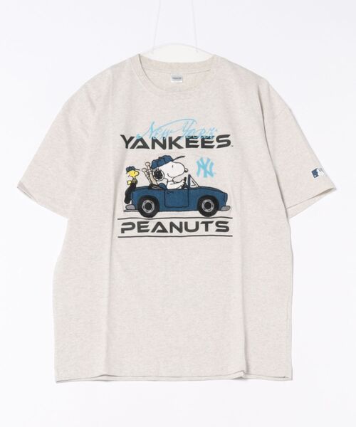 MLB(メジャーリーグベースボール)の「【PEANUTS×MLB】オリジナルデザイン Tシャツ ヤンキース ドジャース カブス(Tシャツ/カットソー・メンズ・ブラック系その他3/ホワイト系その他2/ホワイト系その他3/パープル系その他/ベージュ系その他/ホワイト系その他/ブルー系その他2/ホワイト系その他5/ブルー系その他4/ホワイト系その他4/パープル系その他5/ベージュ系その他6/ブラック系その他6/ブラック系1/ベージュ系/ホワイト系1/ベージュ系その他7/ブラック系その他7/ブルー系・MEDIUM/X-LARGE/LARGE)」の14枚目の写真
