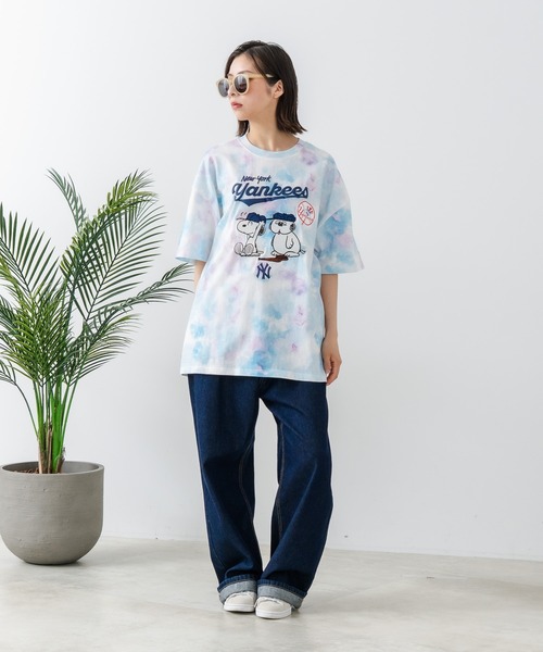 セール】【PEANUTS×MLB】オリジナルデザイン Tシャツ ヤンキース