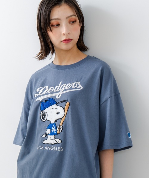 PEANUTS MLB TOKYO SERIES Tシャツ サイズL ドジャース MLB tシャツ 「PEANUTS×MLB」オリジナルデザイン Tシャツ
