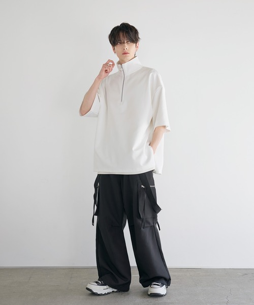 サイドスリットコットンポンチビッグシルエットシルケットライク