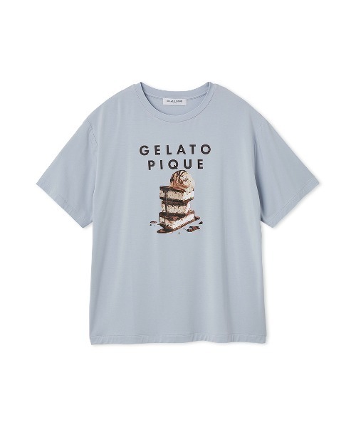 最終値下げ 接触冷感 COOLレーヨンデザートロゴTシャツ＆ショートパンツ gelato pique パジャマ 「HOMME」「接触冷感」COOLレーヨン
