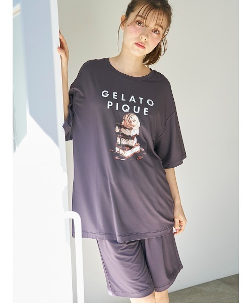 HOMME】【接触冷感】COOLレーヨンデザートロゴTシャツ