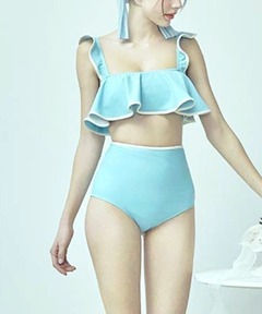 セール】ロマンラッフルハイウエストビキニ 2点セット水着（水着