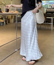 YUGA_YGMC Mermaid dot long skirt