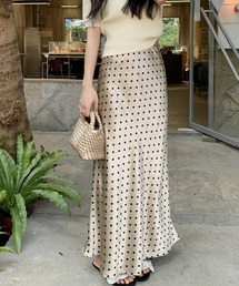 YUGA_YGMC Mermaid dot long skirt