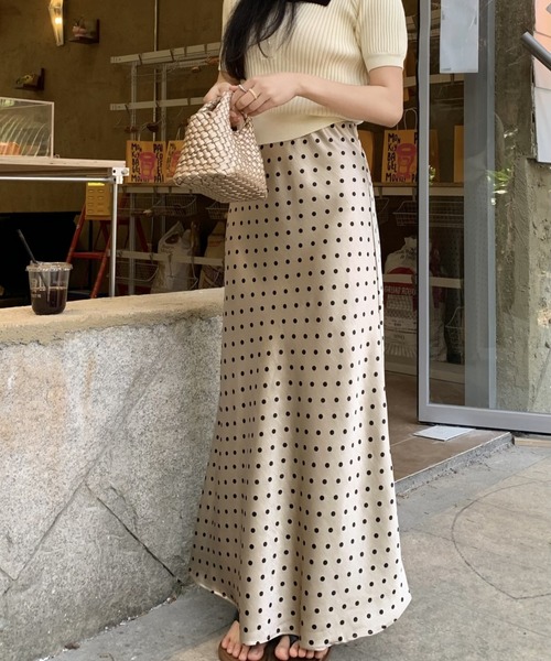 FREE STYLISTS(フリー スタイリスト)の「YUGA_YGMC Mermaid dot long skirt(スカート・レディース・シャンパン/ライトグレー/ブラック/ホワイト・L/M)」の16枚目の写真