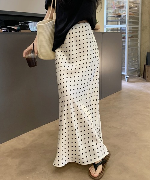 FREE STYLISTS(フリー スタイリスト)の「YUGA_YGMC Mermaid dot long skirt(スカート・レディース・シャンパン/ライトグレー/ブラック/ホワイト・L/M)」の10枚目の写真