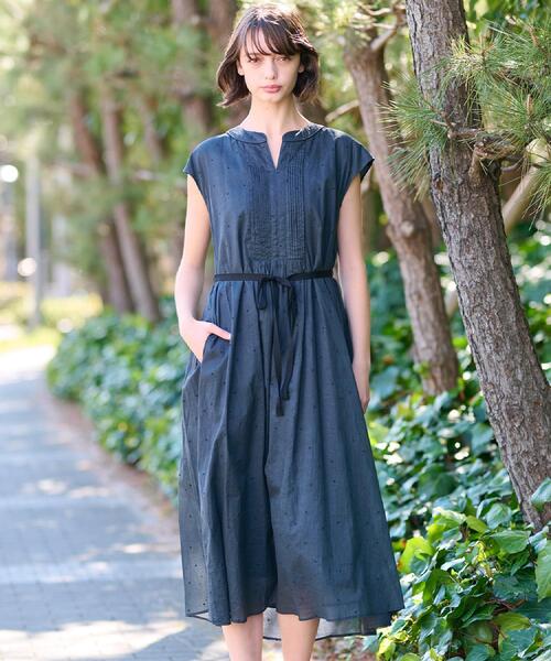 DRESSTERIOR ドレステリア　ドット刺繍ボリュームワンピース　新品 セール】【大人フェミニン/前後2WAY/洗える】ドット刺繍