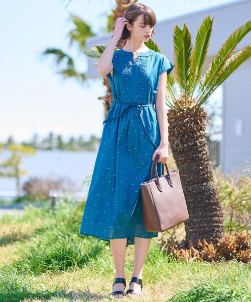 ぽっか　ANNA SUI 紫色 ドット柄レース襟 ワンピース 新品タグ付き 大きいサイズ レディース ドット柄襟付きワンピース レース 長袖