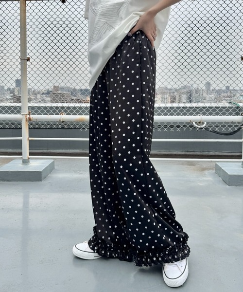 セール】シャイニードット裾フリルパンツ（その他パンツ