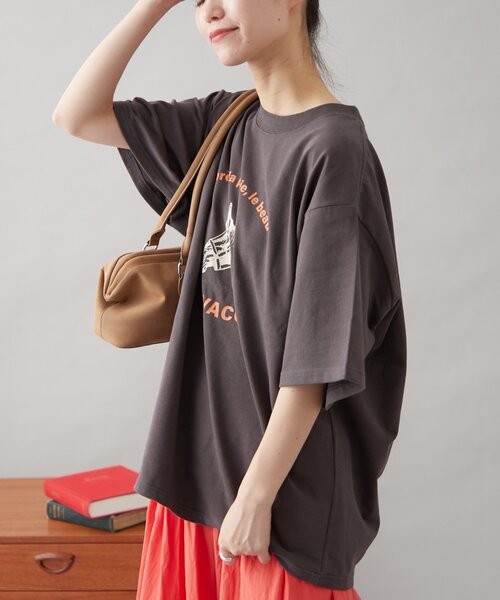 GEVACO（ゲバコ）の「【GEVACO】グラフィック半袖TEE（Tシャツ/カットソー・レディース・ブルー/チャコールグレー/ホワイト・SMALL/MEDIUM/LARGE）」の21枚目の写真