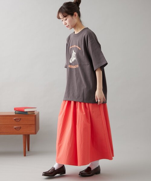 GEVACO（ゲバコ）の「【GEVACO】グラフィック半袖TEE（Tシャツ/カットソー・レディース・ブルー/チャコールグレー/ホワイト・SMALL/MEDIUM/LARGE）」の19枚目の写真