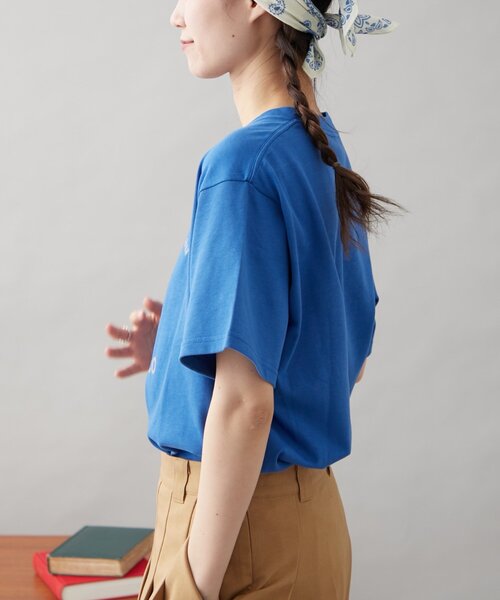 GEVACO（ゲバコ）の「【GEVACO】グラフィック半袖TEE（Tシャツ/カットソー・レディース・ブルー/チャコールグレー/ホワイト・SMALL/MEDIUM/LARGE）」の14枚目の写真