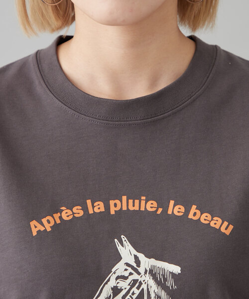 GEVACO（ゲバコ）の「【GEVACO】グラフィック半袖TEE（Tシャツ/カットソー・レディース・ブルー/チャコールグレー/ホワイト・SMALL/MEDIUM/LARGE）」の7枚目の写真