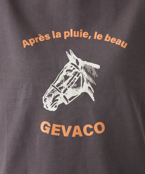 GEVACO（ゲバコ）の「【GEVACO】グラフィック半袖TEE（Tシャツ/カットソー・レディース・ブルー/チャコールグレー/ホワイト・SMALL/MEDIUM/LARGE）」の6枚目の写真