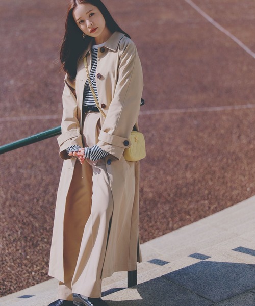 GLOBAL WORK（グローバルワーク）の「高山直子さんコラボ/タックワイドチノパンツ/EiiS/289617（チノパンツ・レディース・ベージュ/アイボリー/ブラック・X-SMALL/SMALL/MEDIUM/LARGE）」の14枚目の写真