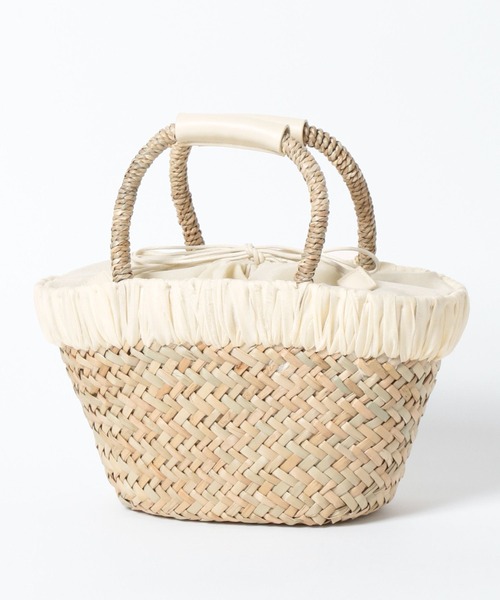 Andemiu（アンデミュウ）の「カガリカゴBAG252335（かごバッグ・レディース・ベージュ×ブラック/ベージュ系その他・FREE）」の6枚目の写真