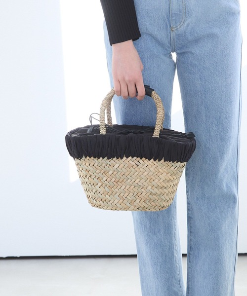 Andemiu（アンデミュウ）の「カガリカゴBAG252335（かごバッグ・レディース・ベージュ×ブラック/ベージュ系その他・FREE）」の22枚目の写真