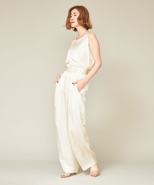 conte（コンテ）の「＜conte＞サテン タック ワイドパンツ（その他