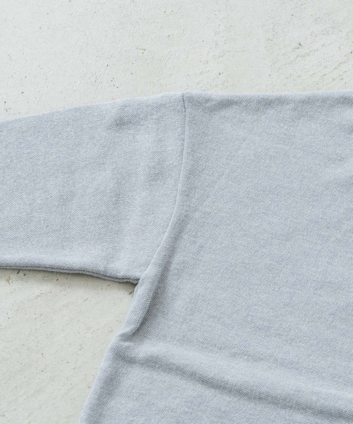 quadro(クオドロ)の「Wジャガード7分袖クルーネックプルオーバー(Tシャツ/カットソー・レディース・キナリ/ネイビー/グレー・FREE)」の10枚目の写真