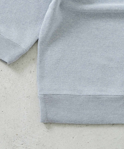 quadro(クオドロ)の「Wジャガード7分袖クルーネックプルオーバー(Tシャツ/カットソー・レディース・キナリ/ネイビー/グレー・FREE)」の11枚目の写真