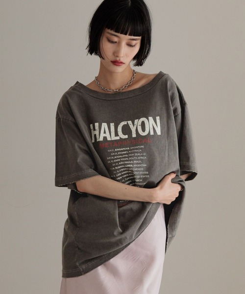 LOWRYS FARM（ローリーズファーム）の「2WAYﾛｺﾞTEE　452592（Tシャツ/カットソー・レディース・パープル/オフホワイト/チャコールグレー・LONG/SHORT）」の3枚目の写真