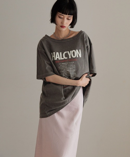 LOWRYS FARM（ローリーズファーム）の「2WAYﾛｺﾞTEE　452592（Tシャツ/カットソー・レディース・パープル/オフホワイト/チャコールグレー・LONG/SHORT）」の7枚目の写真