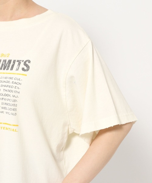 LOWRYS FARM（ローリーズファーム）の「2WAYﾛｺﾞTEE　452592（Tシャツ/カットソー・レディース・パープル/オフホワイト/チャコールグレー・LONG/SHORT）」の12枚目の写真